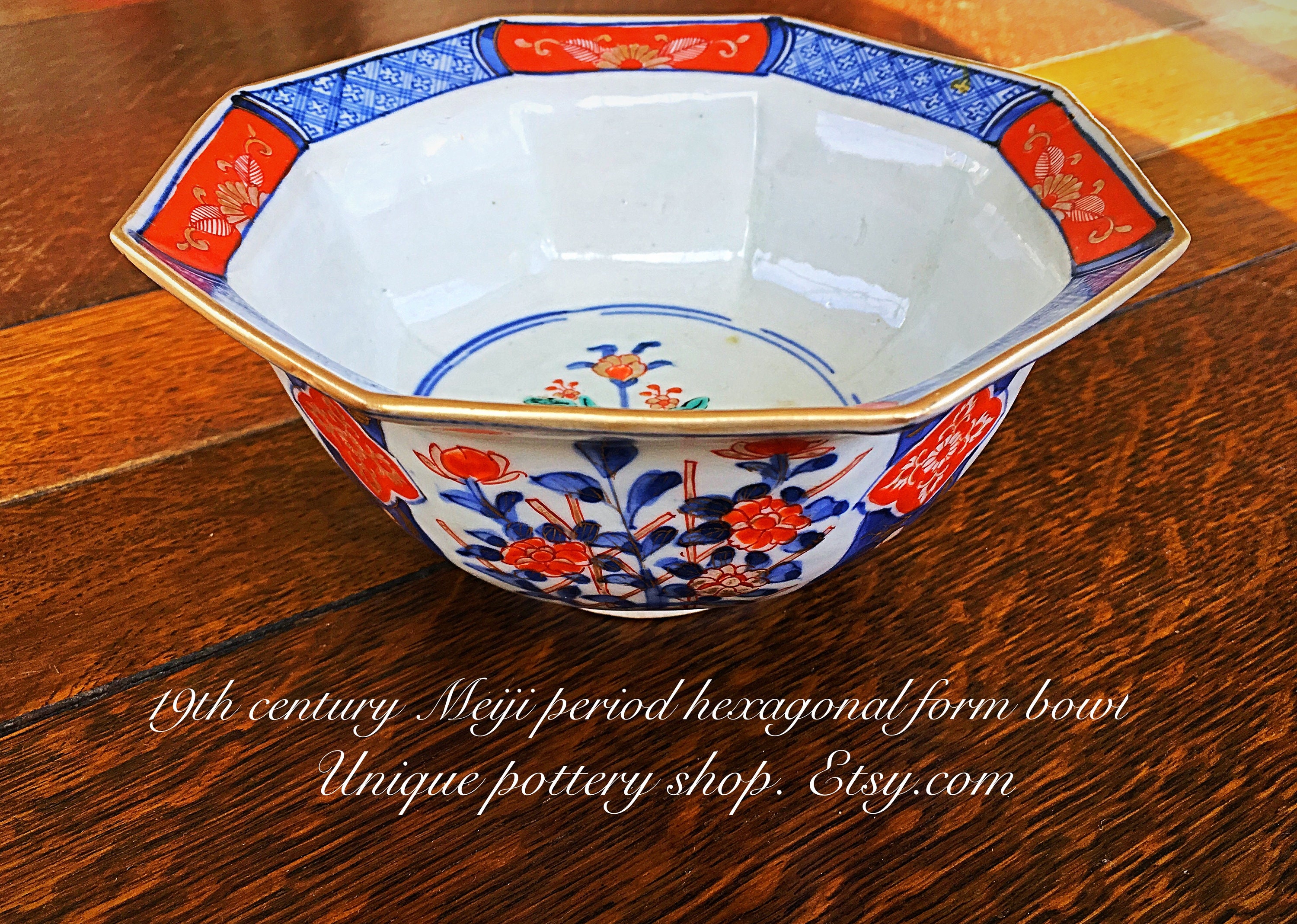 Bol ancien japonais Imari peint à la main, coloration exquise