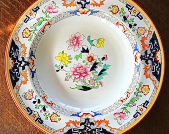 A super, English antique,  Minton “shah japan” large shallow bowl