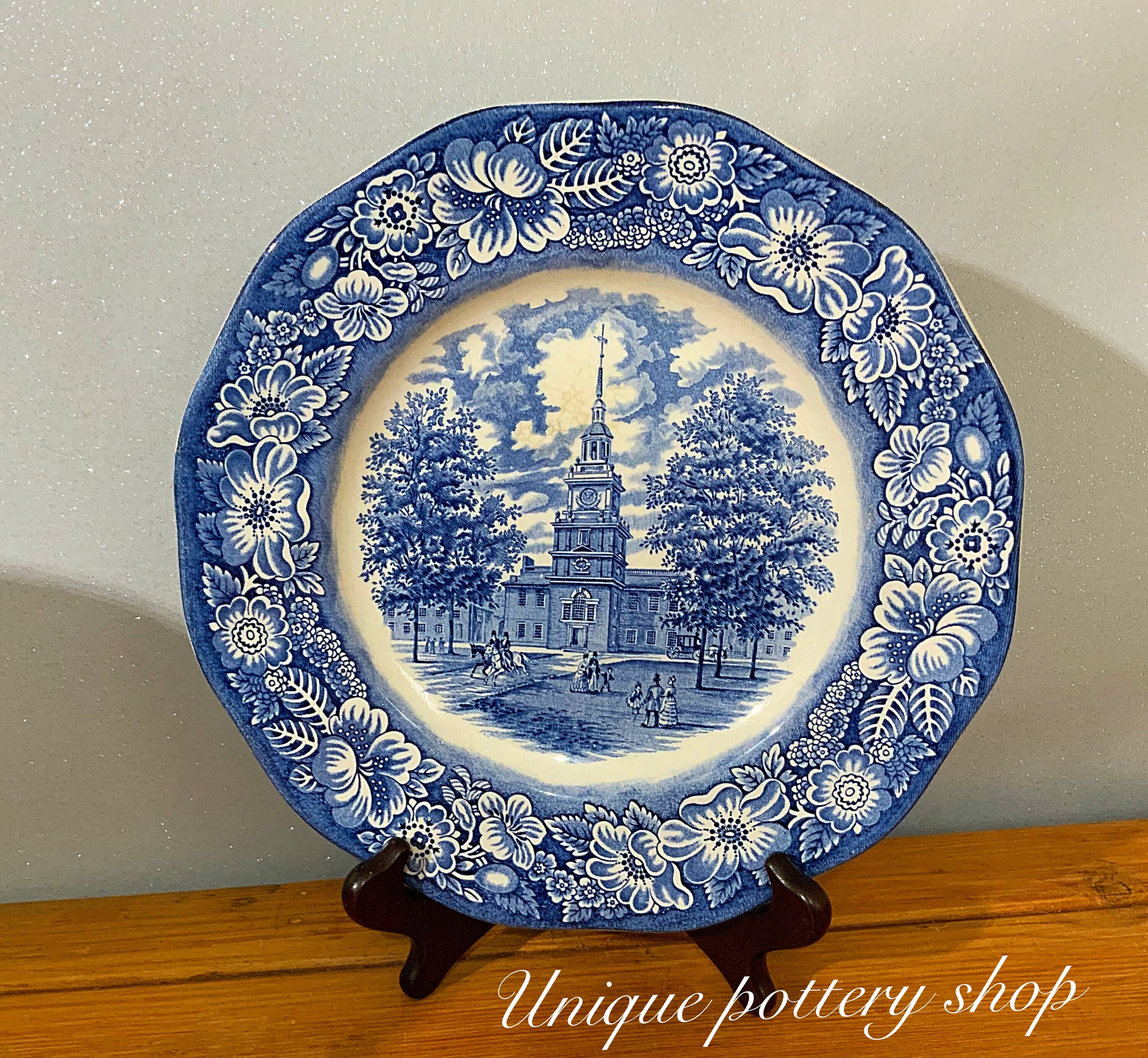 LIBERTY BLUE Englamd プレート English Vintage 9.8” Dinner Plate Set “liberty Blue” - Etsy
