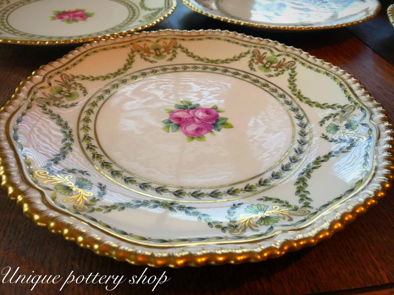 A Stunning Antique Dessert Plates by Copeland Etsy