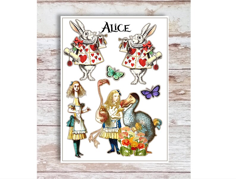 Alice Fussy Cut Alice In Wonderland For Sticker Making Journaling alice-fussy-cut-alice-in-wonderland-for-sticker-making-journaling