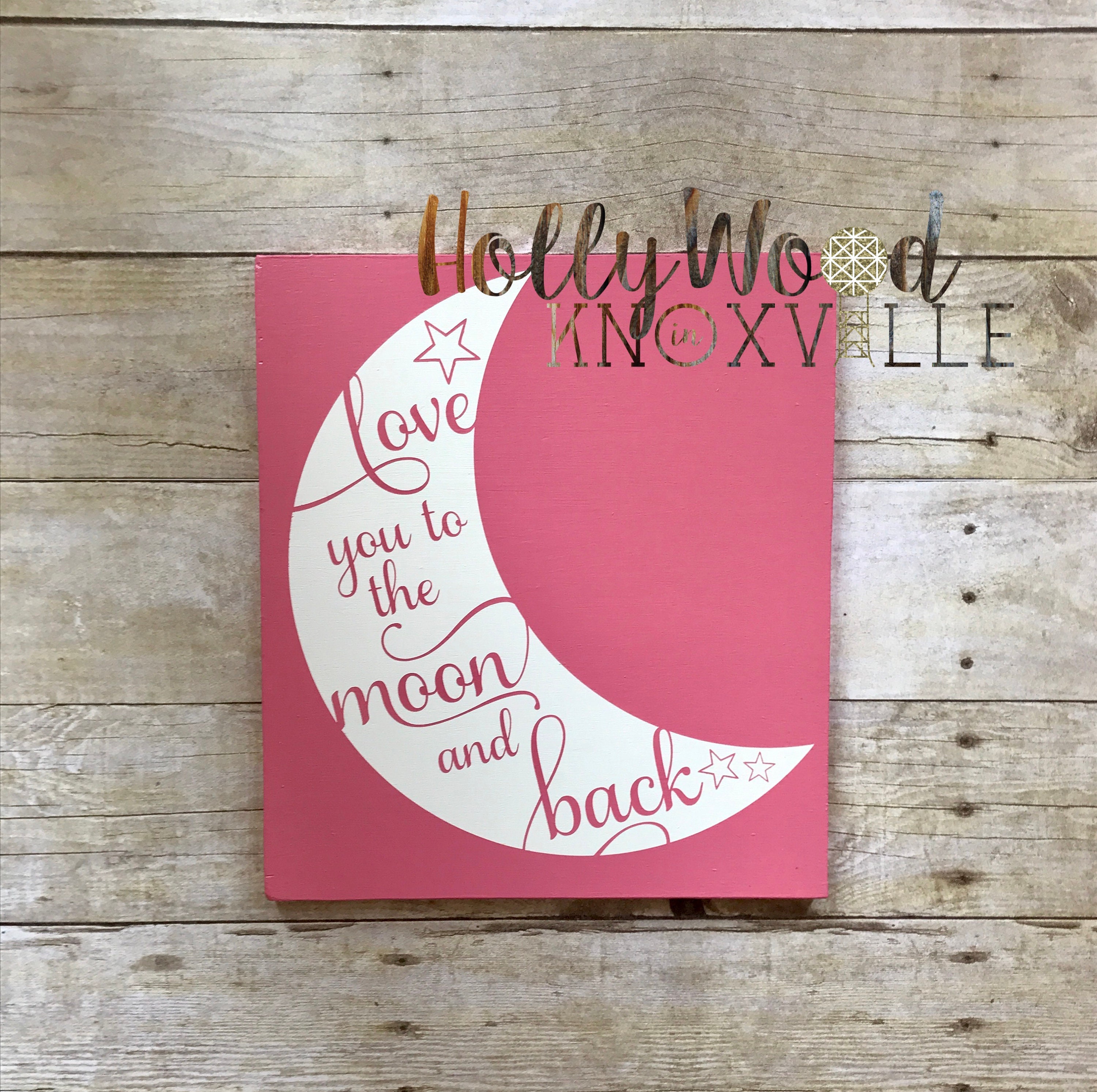 Love You To The Moon And Back Baby Girl Sign Wood Sign Etsy