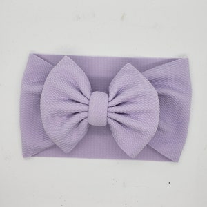 Solid Lavender, Headwrap Bow, baby headwrap, toddler headwrap, newborn headwrap, pastel bow, solid hair bow
