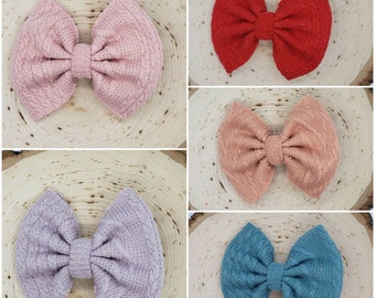 Lazos de tela de suéter bows en nylon clip bows winter baby bows