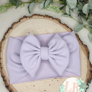 Solid baby bow, headwrap bow, baby lavender bow, lavender headwrap, valentine&#39;s day bow, valentine&#39;s day headwrap bow, newborn bow