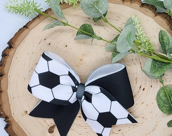 Fotbollshårrosett Stor fotbollsrosett Babyfotbollsrosett