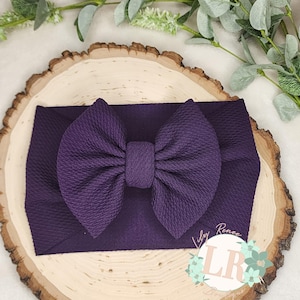 Solid baby bow, headwrap bow, baby purple bow, purple headwrap, valentine&#39;s day bow, valentine&#39;s day headwrap bow, newborn bow, toddler bow