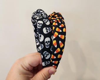 Fall Headbands, skull headbands, candy corn headbands, halloween headbands