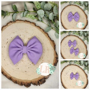 solid purple bows, clip bows, purple bows, nylon bows, bullet fabric bows, valentine&#39;s day bows, baby bows, newborn bows, girls hair bows
