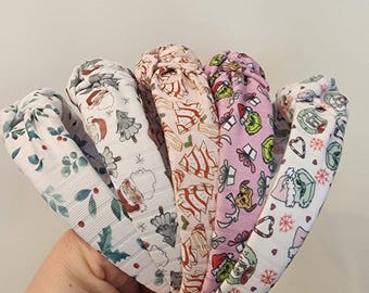 Christmas Headbands, hair accessories, adult headbands, top knot headbands, toddler headbands, christmas accessories