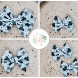 Shamrock Clover margarita Hair Bow baby bow on clip bow on nylon girls hair bow st patricks day bow acuarela floral bow