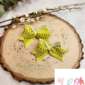 Softball Hair Bow Softball Bow Baby Softball Bow, softball piggies