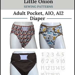 Adult Pocket Diaper, AIO, and AI2 Sewing Pattern