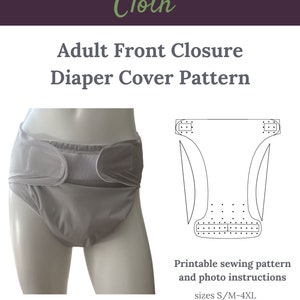 Adult Front Closure Diaper Cover Digital Sewing Pattern