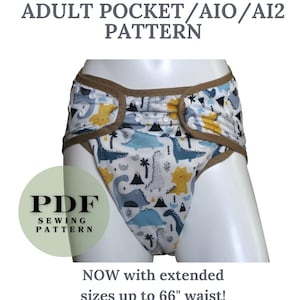 Adult Pocket Diaper, AIO, and AI2 Sewing Pattern - UPDATED