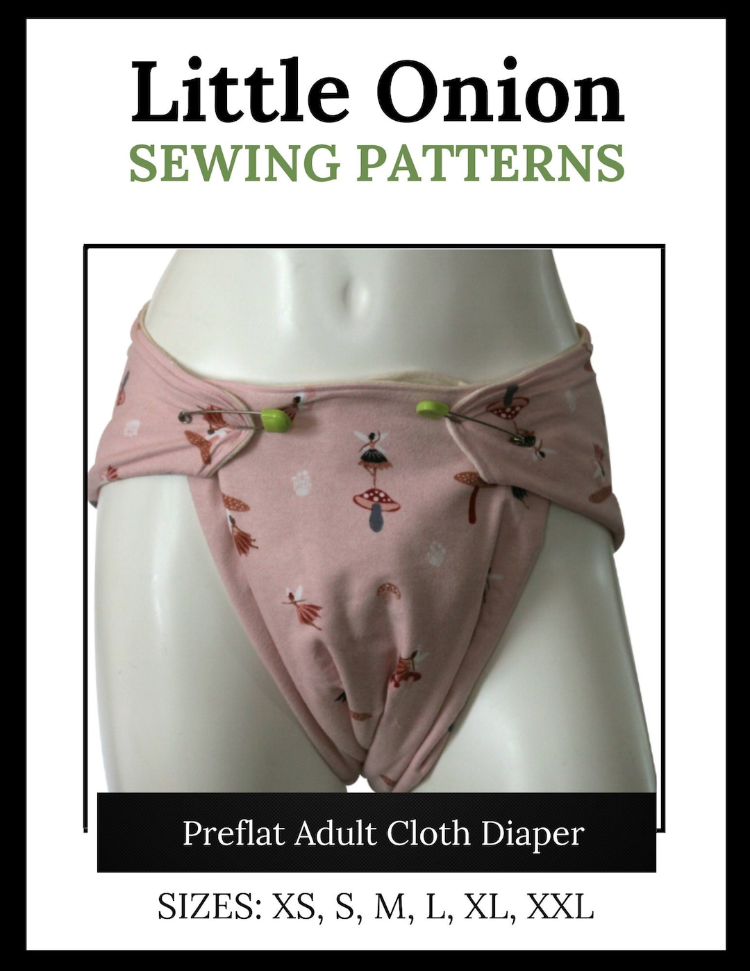 Preflat Adult Cloth Diaper Sewing Pattern Etsy