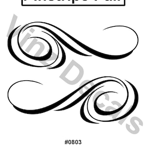 High-Quality Vinyl Pinstripe Decal Pair - Many Colors and Sizes *Personalized* Free US Shipping! (#0803p)
