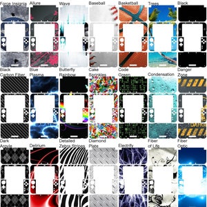 Choose Any 1 Vinyl Skin/Decal/Sticker Design for the Nintendo New 3DS XL