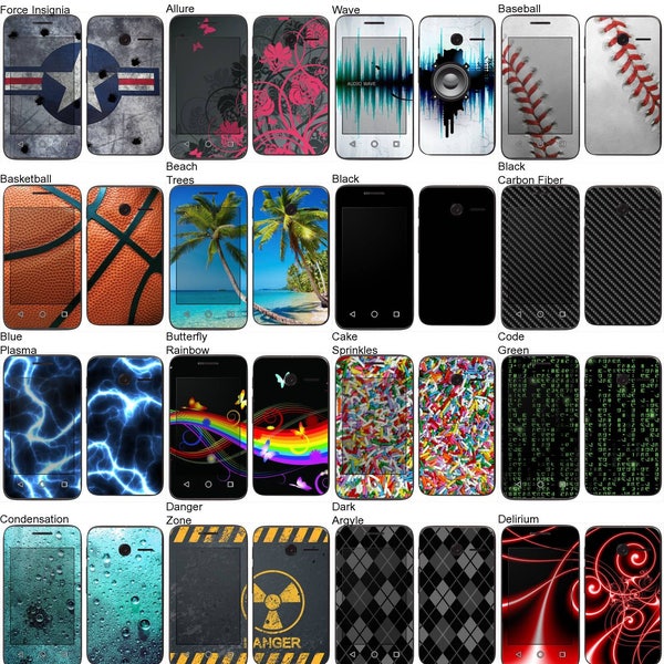 Choose Any 2 Designs - Vinyl Skins / Decals / Stickers for Alcatel Pixi Glitz Android Smartphone