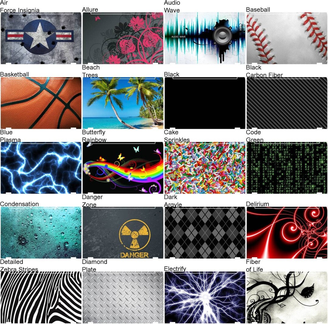 Choose Any 1 Vinyl Decal/skin Design for Asus U56 15.6
