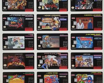 2 High-Quality Reproduction Super Nintendo Game Labels (SNES)