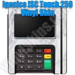 Choose Any 1 Custom Vinyl Skin / Decal / Sticker Design for the Ingenico iSC Touch 250 Point of Sale System -Personalized- Free US Shipping!