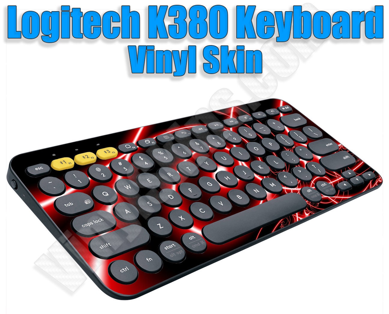 Custodia In Pelle PU Per Tastiera Logitech K380 - Cover Da Viaggio Sottile E Protettiva, Colore Blu - 2