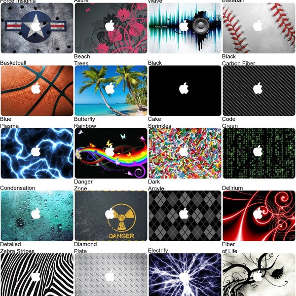 Choose Any 1 Vinyl Decal/Skin Design for Apple MacBook Pro Retina 13" (Retina) Laptop Lid Model A1502