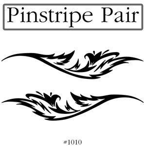 Pinstripe Decal / Scroll Pair Many Colors and Sizes To Choose From -Personalized- Free US Shipping!