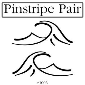 Pinstripe Decal / Scroll Pair Many Colors and Sizes To Choose From -Personalized- Free US Shipping!