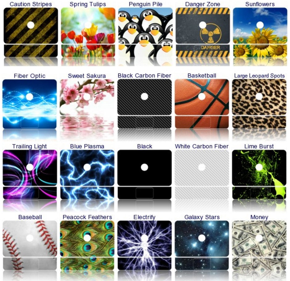 Polyester Skin Sticker Choose Any 1 Custom Vinyl Skin / Decal / Sticker Design for the HP ...