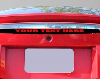 1 1999 - 2004 Custom Ford Mustang 3rd Brake Light Overlay Decal / Sticker - Choose from 5 Fonts & Many Colors