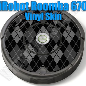 Choose Any 1 Custom Vinyl Skin / Decal / Sticker Design for the iRobot Roomba 670 -Personalized- Free US Shipping!
