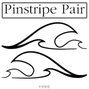 Pinstripe Decal / Scroll Pair Many Colors and Sizes To Choose From -Personalized- Free US Shipping!