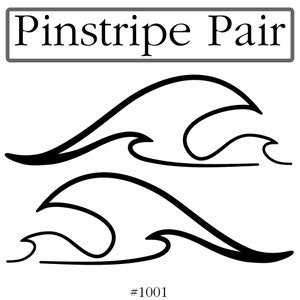 Pinstripe Decal / Scroll Pair Many Colors and Sizes To Choose From -Personalized- Free US Shipping!