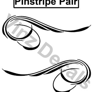High-Quality Vinyl Pinstripe Decal Pair - Many Colors and Sizes *Personalized* Free US Shipping! (#0787p)