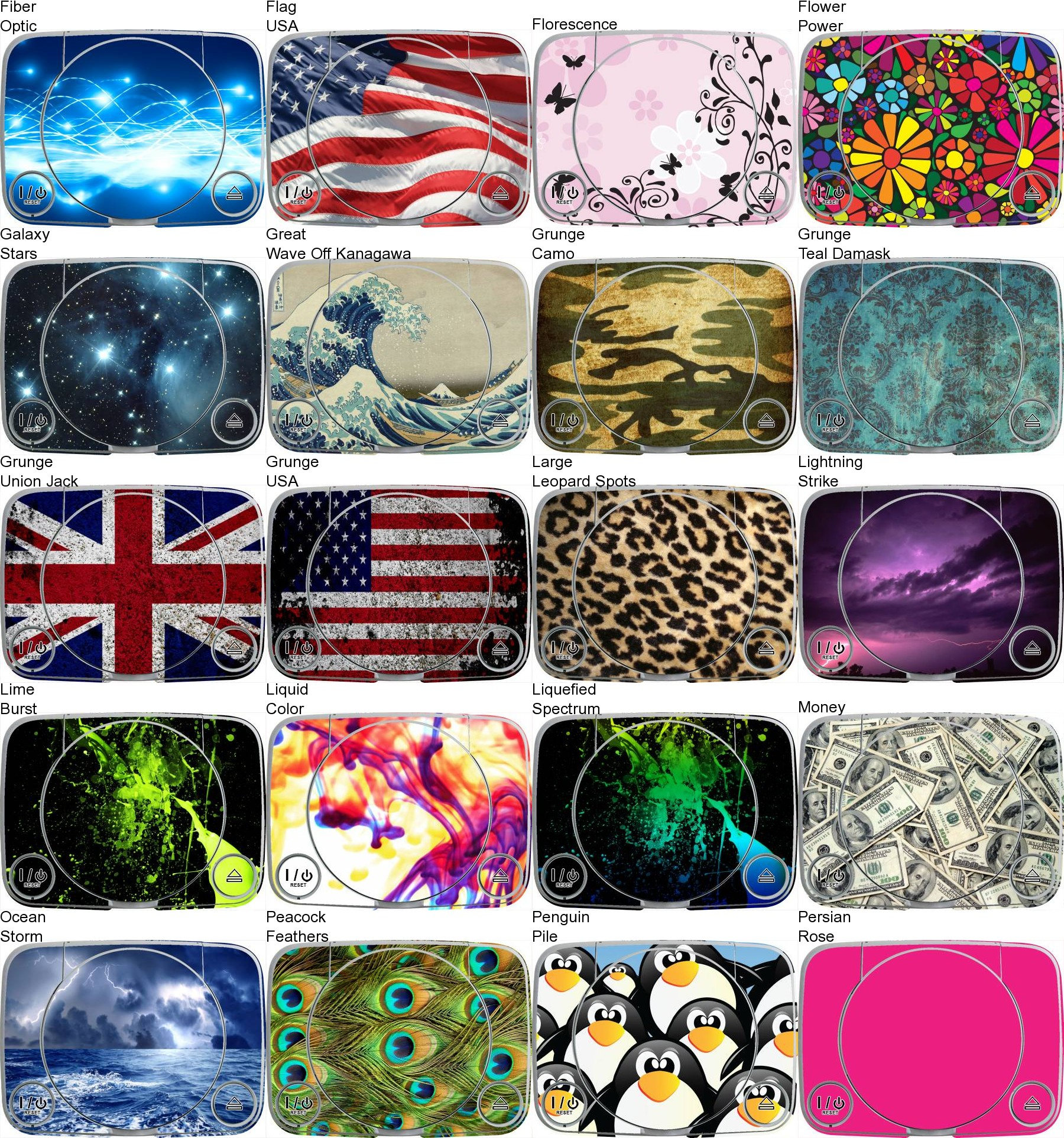 Choose Any 1 Vinyl Skin/sticker/decal Design for the Playstation 1 ...