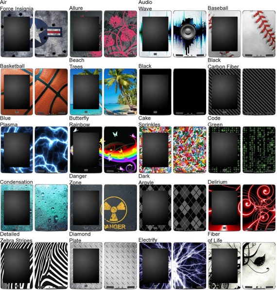 Sticker Decal Kindle Voyage Skin Black Woodgrain
