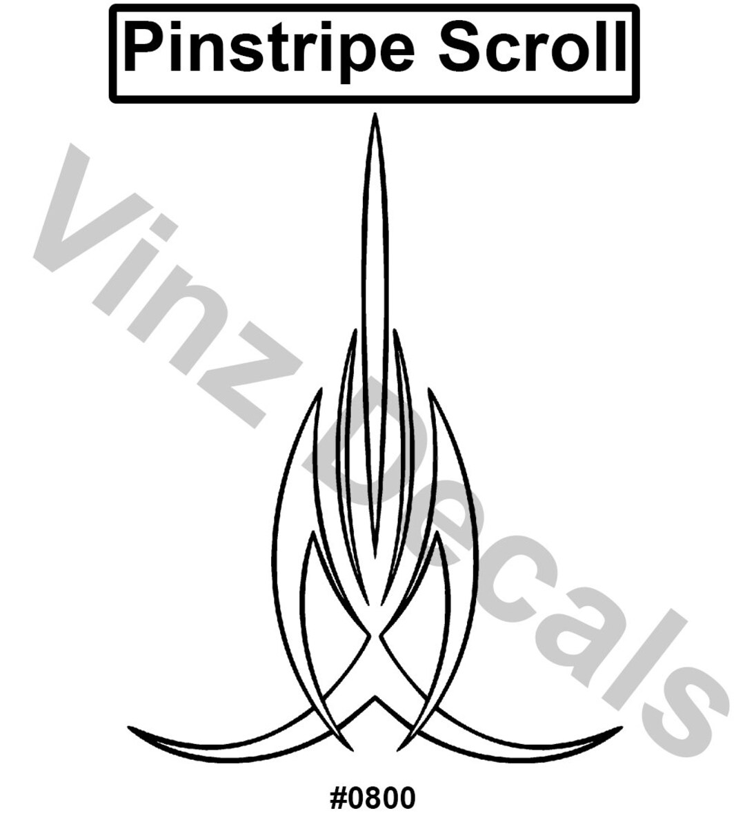 VinylSkins Glossy Pinstripe / Scroll Decal – Custom Colors & Sizes – Free Shipping, Made In USA