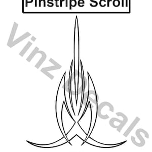 High-Quality Vinyl Pinstripe Decal Design - Many Colors and Sizes *Personalized* Free US Shipping! (#0800)