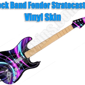 Choose Any 1 Custom Vinyl Skin / Decal / Sticker Design for the Rock Band 1 - 4 Fender Stratocaster Guitar -Wired/Wireless- Xbox/PlayStation