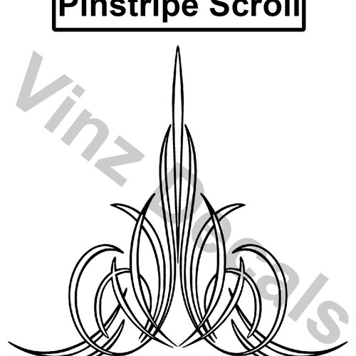 thumbnail image 2 of VinylSkins Glossy Pinstripe / Scroll Decal – Custom Colors & Sizes – Free Shipping, Made In USA 2 of 4