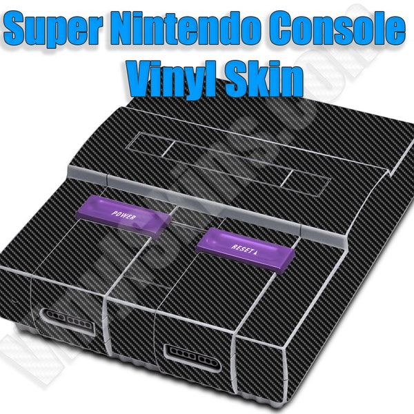 Choose Any 1 Custom Vinyl Skin / Decal / Sticker Design for the Super Nintendo Console (SNES) -Personalized- Free US Shipping!