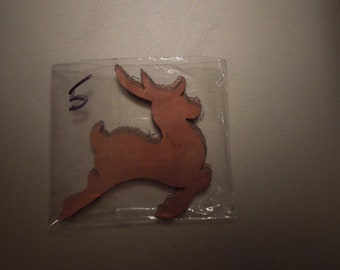 Set/5 Copper Reindeer Blanks for Ornaments Decorations
