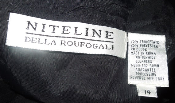 NWT Vintage Niteline Della Roufgali Black Bling O… - image 4