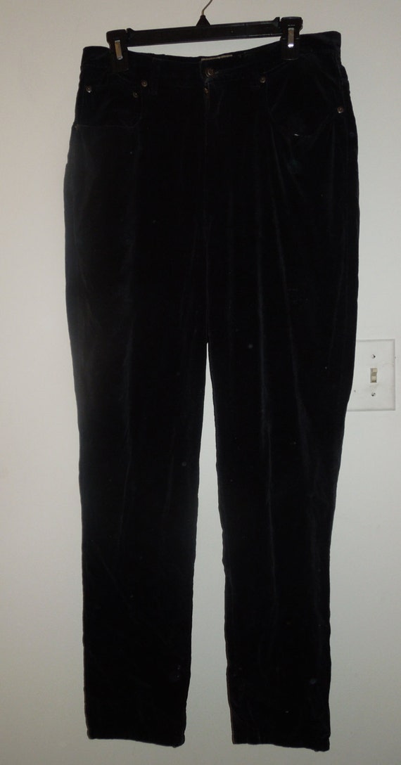 Vintage Express Black Velvet 5-Pocket Jeans Size 1