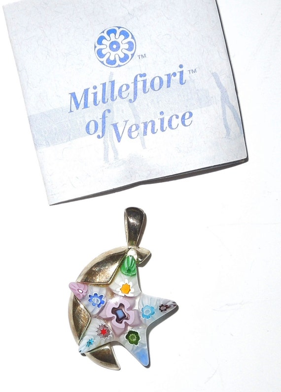 Murano Glass Millefiori of Venice Pastel and Sterl