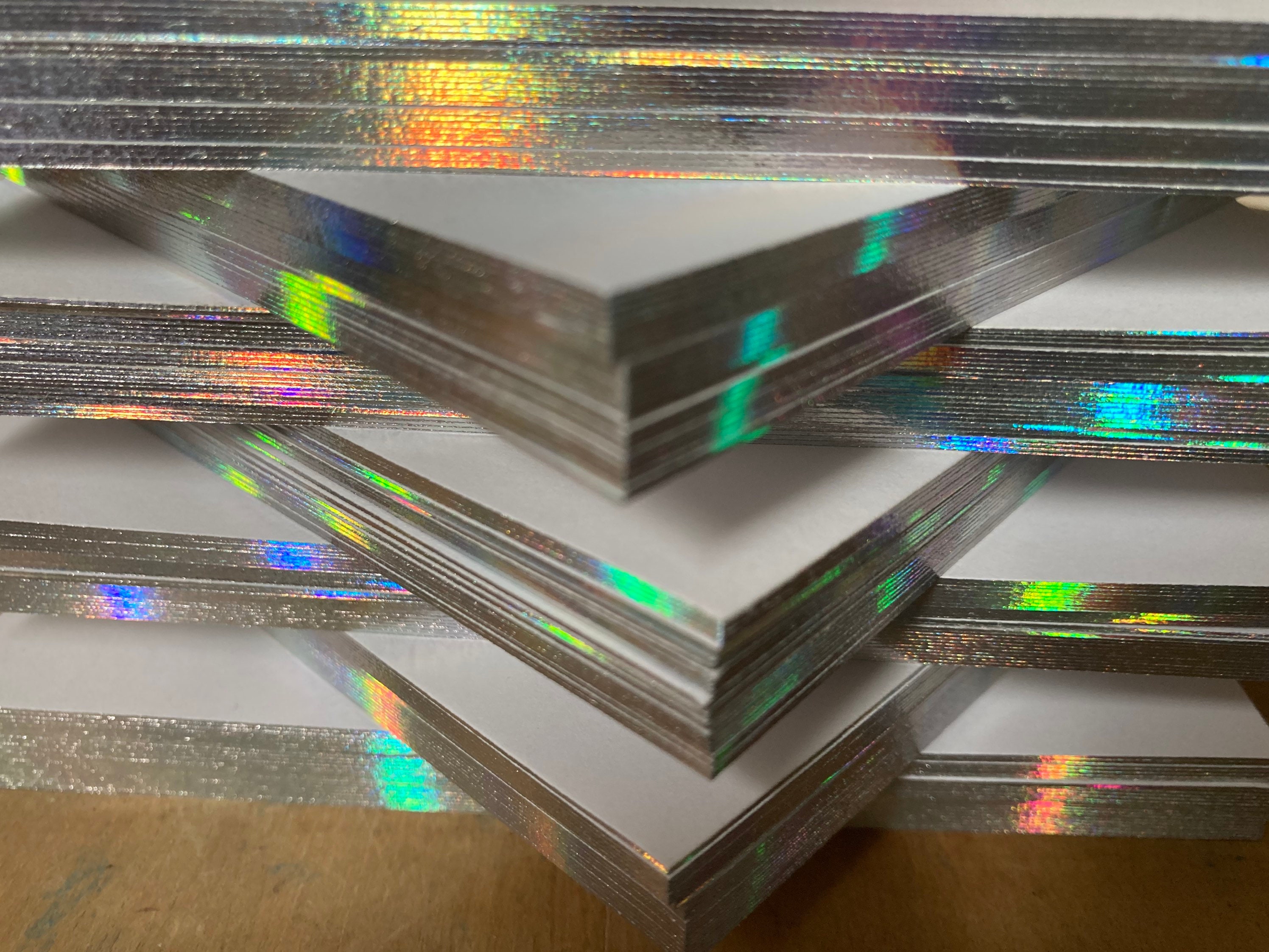 Holographic Cardstock Shiny Fluorescent Thick Cardstock Mirror Paper