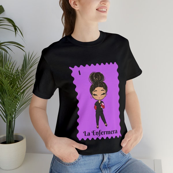 La Enfermera Loteria T-Shirt, Hispanic Krankenschwester Geschenk