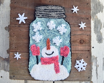 Snow Bottled Up Punch Needle Pattern & Fabric